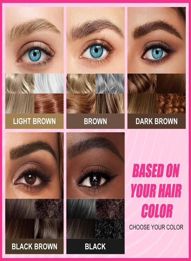 درمود قلم تحديد الحواجب بتقنية الميكروبليدينغ، قلم حواجب مقاوم للماء للنساء، قلم حواجب سائل طبيعي يشبه الشعر، قلم 2 في 1 برأسين متقابلين مع طرف دقيق على شكل شوكة، أسود ناعم - Image 4